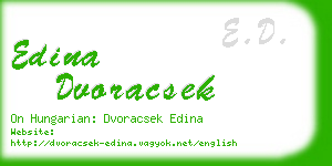 edina dvoracsek business card